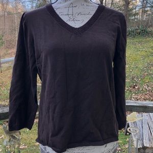 Pointelle | Brown Top